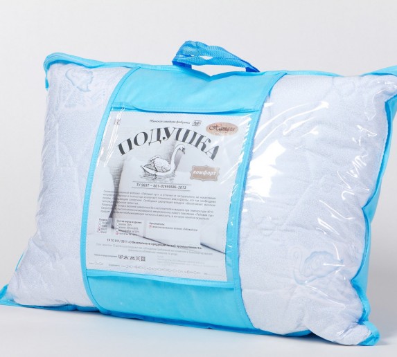 Подушка лебяжий пух комфорт